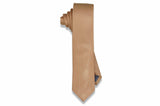 Peach Tan Silk Skinny Tie