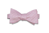 Pink Baby Dots Silk Bow Ties (self-tie)