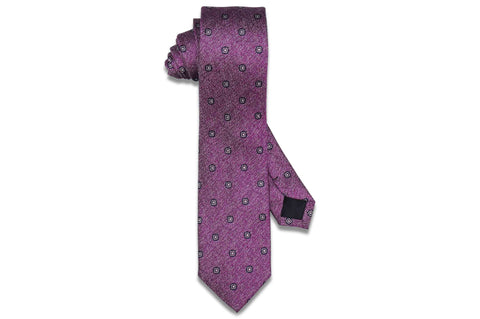 Pink Purple Silk Skinny Tie