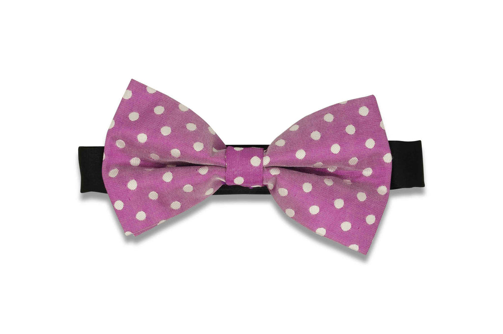 Purple Dotted Bow Tie (PRE-TIED)