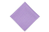 Purple Gingham Cotton Pocket Square