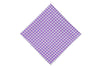 Purple Gingham Cotton Pocket Square