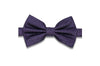 Purple Grained Silk Bow Tie (Pre-Tied)