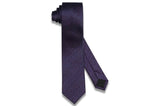 Purple Grained Silk Skinny Tie