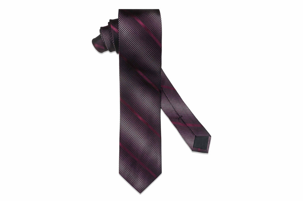 Purple Illusion Silk Skinny Tie