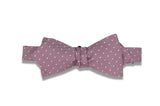 Purple Mini Dotted Silk Bow Tie (self-tie)