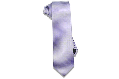 Purple Mini Squares Silk Tie