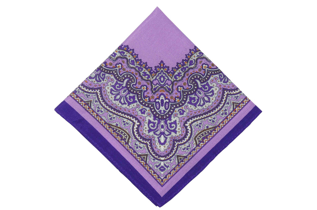 Purple Mix Cotton Pocket Square