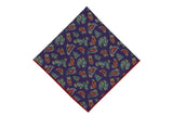 Purple Paisley Cotton Pocket Square