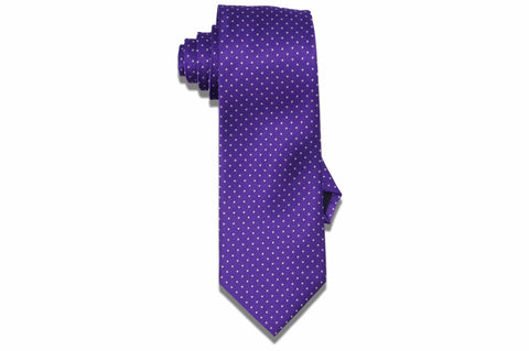 Purple White Dots Tie