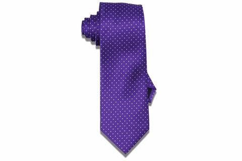 Purple White Dots Tie