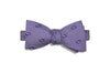 Purple White Paisley Silk Bow Tie (self-tie)