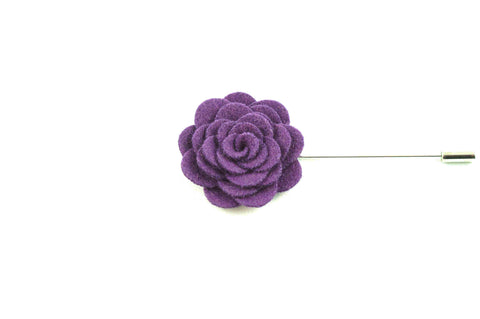 Purple Wool Lapel Flower