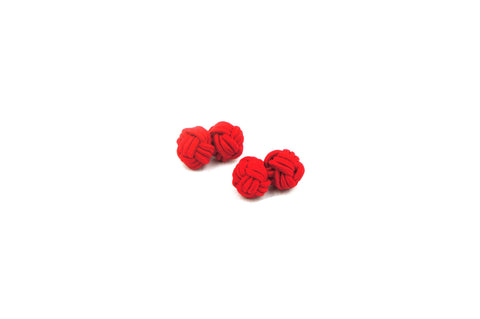 Red Knotted Cufflinks