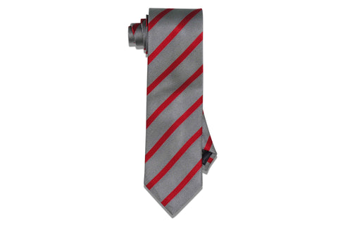 Red Ribbon Stripes Silk Tie