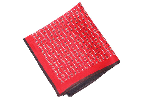 Red Squared Silk Pocket Square