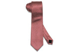 Red White Silk Tie