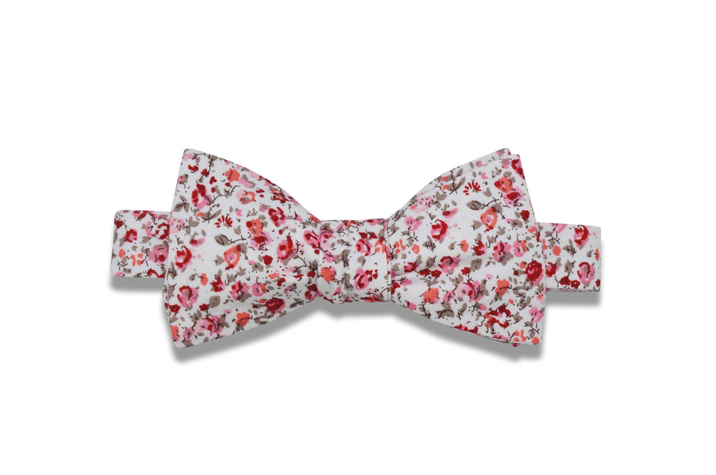 Rose Flowers Cotton Bow Tie  (pre-tied)