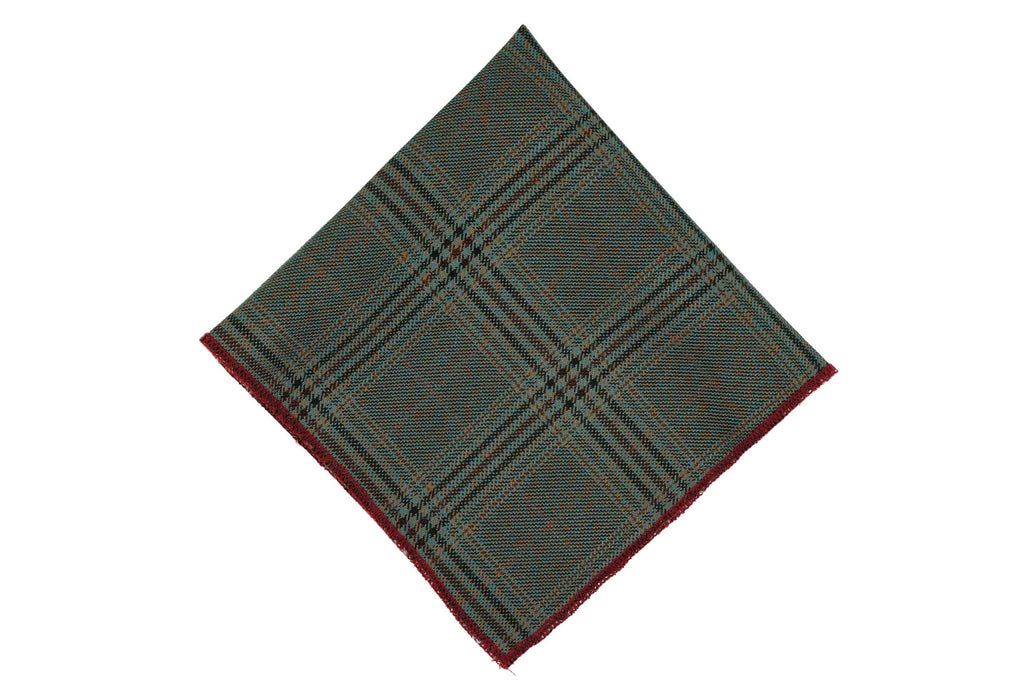 Shade Glen Check Cotton Pocket Square