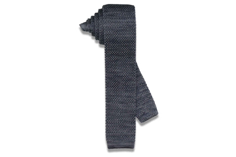 Shady Gray Knitted Skinny Tie