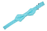 Sky Blue Dotted Cotton Bow Tie (Boys)
