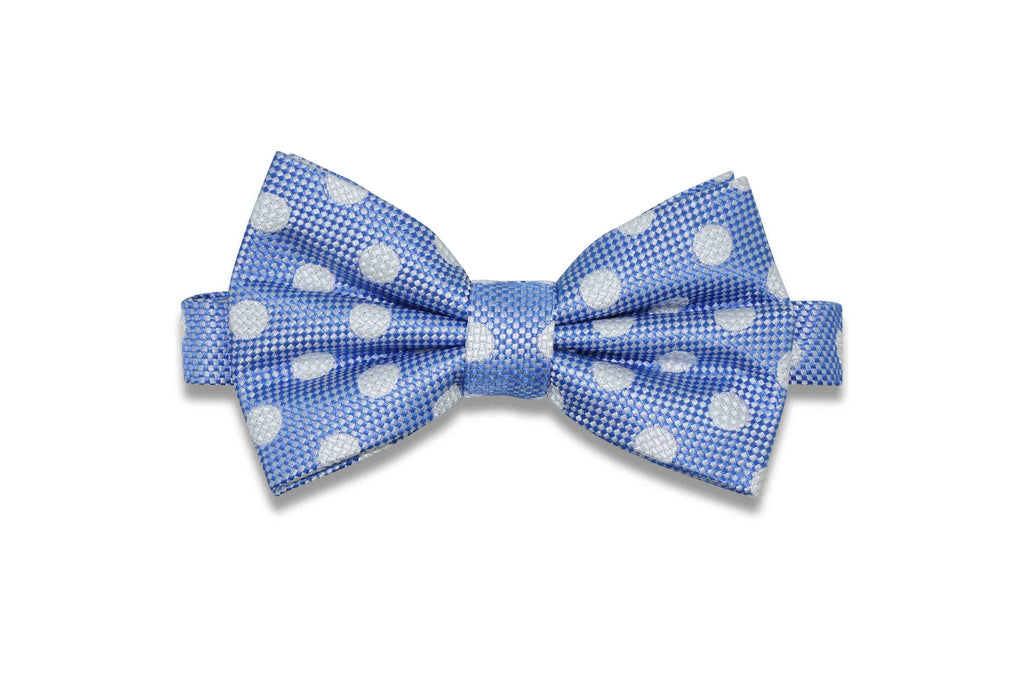 Sky Brick Dots Silk Bow Tie (pre-tied)