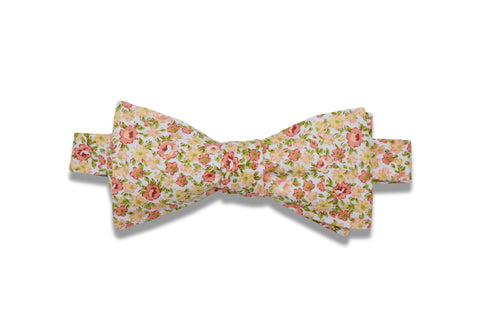 Spring Flowers Cotton Bow Tie (pre-tied)