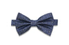 Static Blue Silk Bow Tie (pre-tied)