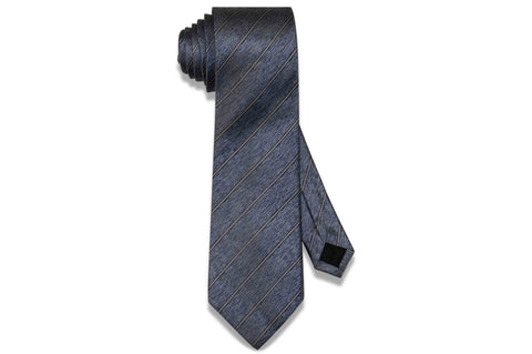 Static Blue Stripes Silk Tie