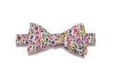 Summer Flowers Cotton Bow Tie (pre-tied)