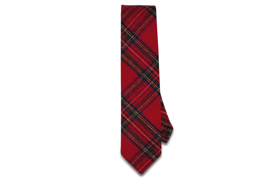 Tartan Plaid Wool Skinny Tie