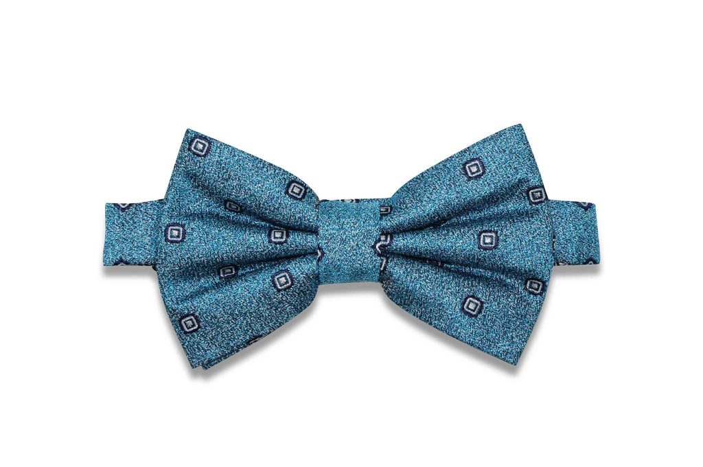 Teal Blue Silk Bow Tie (pre-tied)