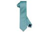 Teal Dotted Silk Skinny Tie