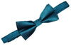 Teal Herringbone Silk Bow Tie (Boys)