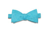 Tiffany Blue Textured Linen Bow Tie (Self-Tie)