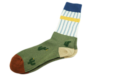 Tri Pattern Green Men's Socks