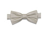 White Herringbone Silk Bow Tie (Pre-Tied)