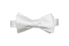 White Herringbone Silk Bow Tie (Self-Tie)