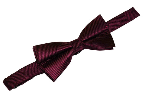 Wine Purple Silk Bow Tie (Boys)