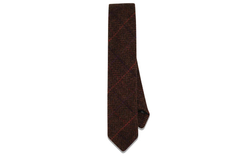 Wisdom Brown Wool Skinny Tie
