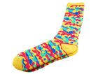 Yellow Blue Camo Men's Socks