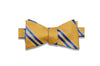 Yellow Stripes Reversible Silk Bow Tie (Self-Tie)